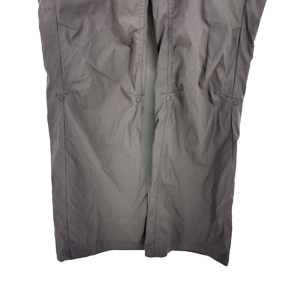 Prana Halle Convertible Pants 12 Gray Hiking Stretchy Pockets Capris Outdoors - Picture 5 of 15